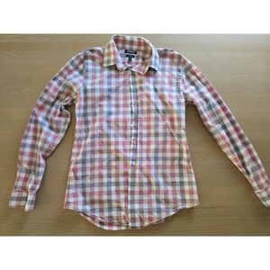 Express Slim Fit Shirt checkered pattern red/blue/white Size S